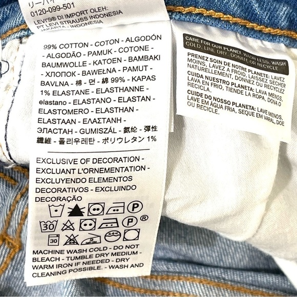 Levi's Premium Woman Wedge Distress Ripped Denim Jeans Size 26 - Picture 11 of 16